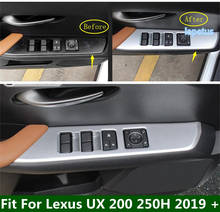 Lapetus Inner Door Armrest Window Lift Button Decoration Frame Cover Trim Fit For Lexus UX 200 250H 2019 - 2022 Carbon Fiber ABS 2024 - buy cheap