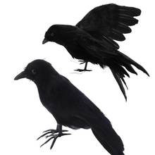 Artificial Crow Black Bird Raven Prop Decor For Halloween Ghost's Day Display Event Party Bar Decoration Supplies Gift 2024 - buy cheap
