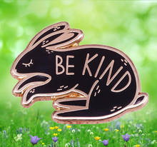 Positive Bunny Rabbit Lover Gift Quotes lapel enamel Pin Nice Lovely Pet Badge Animal lover brooch Christmas gift 2024 - buy cheap