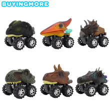 1 PCS Dinosaur Model Pull Back Diecast Car for Boys Mini Plastic Model Dinosaur Toys Off-road Vehicle Creative Toys for Children 2024 - buy cheap