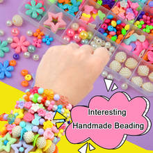 Girl Gift Creative DIY Beads Jewelry Making Bracelet Necklace Educational Toy For Children Handmade Beaded With Box 2024 - buy cheap