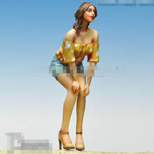 1/24 fashion menina resina modelo figura de figura gk sem montar e sem pintura kit 2024 - compre barato