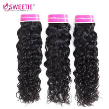 Sweetie Hair Peruvian Hair Water Wave Bundles Natural Black 100% Human Hair Extensions 3 or 4 Bundles Deals Non Remy Hair Weave 2024 - buy cheap