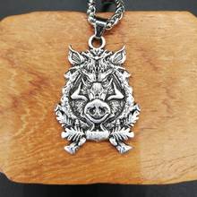 Nordic Wild Boar Pendant Necklace Men's Necklace New Fashion Metal Retro Viking Jewelry Accessories Amulet Gift 2024 - buy cheap