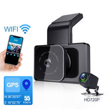 3 inch WiFi GPS G-sensor Car DVR Dash Camera Front 1080P+Back 720P Dual Lens with Phone APP playback 2024 - buy cheap