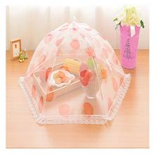 Kitchen Folded Food Cover Umbrella Half Clear Mesh Hygiene Grid Food Dish Cover Kitchenware covering Cap Dirt dust prevent 2024 - buy cheap