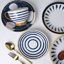 Juego de platos de cerámica Underglaze, vajilla de cocina artesanal de porcelana pintada a mano, plato de cena de estilo japonés, platos de Sushi Sashimi 2024 - compra barato