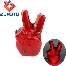 Motorcycle LED Taillight Peace Sign Stop Lamp For Harley Cafe Racer Chopper Bobber Scrambler Custom Red Light Rear Light 2024 - buy cheap