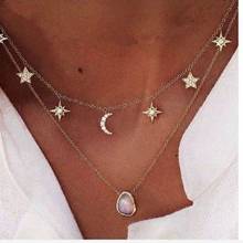 New fashion trendy jewelry moon star choker necklace gift for women girl 2024 - buy cheap