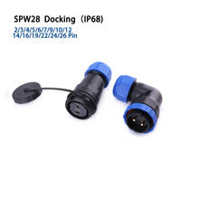 SP28 IP68 Docking Elbow waterproof connector male female wire cable 2/3/4/5/6/7/9/10/12/14/16/19/22/24/26 PinAviation plug Socke 2024 - buy cheap