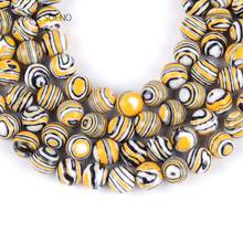 Natural Yellow Stripe Agates Stone Round Loose Beads For Jewelry Making 4-12mm Spacer Beads Fit Diy Bracelet Necklace Accessory 2024 - buy cheap