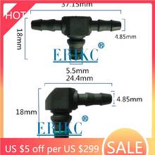 ERIKC Return Oil Backflow T and L Type for Bosch 110 Series Diesel CR Parts Fuel Injector Plastic 3 Two-way Joint Pipe 10pcs/bag 2024 - buy cheap