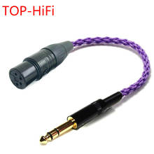 TOP-HiFi 6.35mm1/4 Male to 4-Pin XLR Female Balanced Connect TRS Audio Adapter Cable 6.35mm to XLR Silver Plated Connector 2024 - compre barato