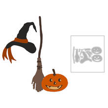 2020 New Halloween Grimace Pumpkin Broom and Witch Hat Metal Cutting Dies For Making Greeting Card Paper Scrapbooking No Stamps 2024 - buy cheap