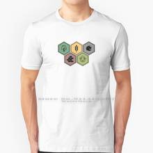 Minimalist Catan T Shirt 100% Pure Cotton Catan Settlers Of Catan Settlers Board Game Board Gamer Robber 2024 - buy cheap