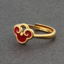 Anel em formato de anel feminino, novo design de anel antiqueda com fechadura dourada para mulheres, joias com abertura de anel, joias banhadas a ouro 2024 - compre barato