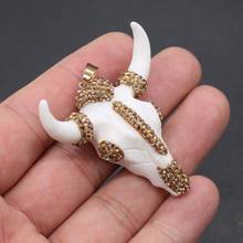 New Style Cow Bone Drill Pendant Cow-head Shaped Pendant For Jewelry Making Charms DIY Necklace Bracelet Accessory 2024 - buy cheap