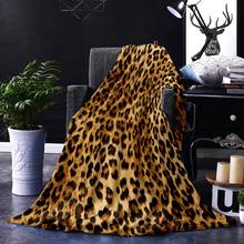 Plush Throw Blanket 50x80 inches Leopard Print Bed Blanket Soft Warm Blankets for All Seasons Lightweight Travelling Camping 2024 - buy cheap