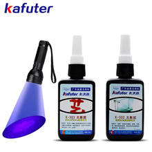 Strong  50ml Kafuter UV Glue UV Curing Adhesive K-303/302 51LED UV Flashlight UV Curing Adhesive Crystal Glass Metal Bonding 2024 - buy cheap