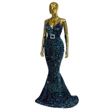 Vestido de fiesta de sirena con tirantes finos, 2021 2024 - compra barato