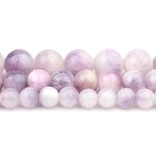 Cuentas redondas de jade persa púrpura Natural, cuentas sueltas para pulsera, accesorios para fabricación de joyas, hebra de 15 pulgadas, 6/8/10mm 2024 - compra barato