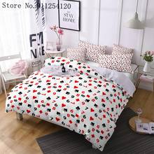 Poker Duvet Cover Set 2/3 Piece Microfiber Bedding Set Quilt Cover Single Double Queen King Size Bed Linen Set Girls Bed Cover 2024 - buy cheap