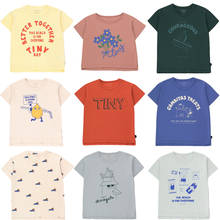 Camisetas de manga corta con estampado de dibujos animados para niños y niñas, camisetas de algodón para bebés y niños pequeños, ropa para niños, 2021 2024 - compra barato