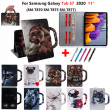 Capa para samsung galaxy tab s7 11 2020, capa para tablet com desenho de animais, capa para samsung tab s7 t870 2024 - compre barato