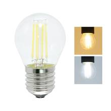 Lámpara de filamento LED de 220V, Bombilla Retro de cristal, Edison E14, E27, 2W, 4W, 6W, 8W, A60, G45, reemplaza los candelabros de luz incandescente 2024 - compra barato