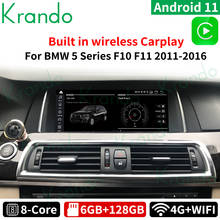 Krando Android 11.0 6G 128G 10.25'' Car Radio For BMW 5 Series F10 F11 520I 525I 528I 2011-2016 NBT CIC Player Wireless Carplay 2024 - buy cheap