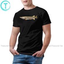 Camiseta casual de manga curta pike muski, camiseta estampada de algodão 100 para homens