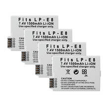 LP-E8 LP E8 LPE8 1500mAh Battery for Canon EOS X4 X5 X6i X7i T2i T4i T5i T3i Rebel EOS 550D 600D 650D 700D Camera Batteries 2024 - buy cheap