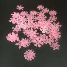 Pegatina de pared de plástico fluorescente que brilla en la oscuridad, calcomanía 3D de copos de nieve que brilla en la oscuridad, para decoración del hogar, papel tapiz decorativo, 50 unids/lote 2024 - compra barato