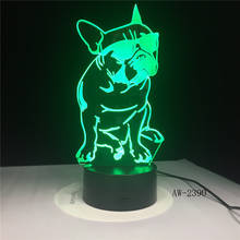 Cute Dog  Illusion 3D Led Lamp LED 7 Color Change Touch Led 3D Night Light Kids Lampara Baby Sleeping Party Decor Light AW-2390 2024 - buy cheap