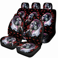 Aimaao Woman Skull Skeleton Car Seat Cover Protector Cushion Premium Covers for Fits Most Cars Truck SUV Van For Suzuki K2 3 2024 - buy cheap