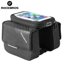 ROCKBROS Bike Bag Phone Touch Screen Waterproof Bicycle Front Bilateral Saddle Bag MTB Road Bike Top Tube Bag 6.0 Inch Bicycle 2024 - buy cheap