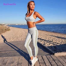 Raibaallu Women Yoga Set Polka Dot Sport Suit Leggings Gym Sports Bra slim fitness running Sportswear 2 Pieces 2024 - buy cheap