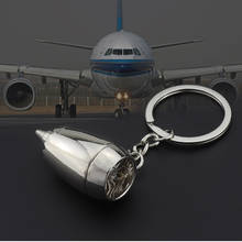 30 pcs/lot Creative Keychain aeroengine Keyring Engine Metal Accessory Airplane Aircraft Turbine Brelok key ring 2024 - buy cheap