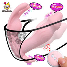 DopaMonkey Wearable dildo G Spot Clitoris Stimulator Wireless Remote Control  Butterfly Vibrator Panties Strap on Dildo Vibrator 2024 - buy cheap