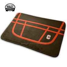 - Helmet Face Mask Comfortable Door Mat Rug Carpet Cushion Team Football American American Football Teams Brown Orange Clevelan 2024 - buy cheap