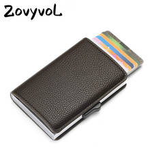ZOVYVOL 2021 New Credit Card Holder RFID Blocking Card Wallet for Travel Aluminum Box Fashion Soft Leather Slim Card Case MEN 2024 - buy cheap