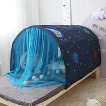 Children Bed Tent Game House Indoor Tent Toy Room With Children Crawling Tunnel Children House With Mosquito Net And Storage Bag 2024 - buy cheap