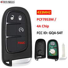 3+1/4 Button Smart Remote Car Key 433MHz PCF7953M 7953M 4A Chip FCC: GQ4-54T for Jeep Cherokee RAM 1500 2500 3500 Uncut Blade 2024 - buy cheap