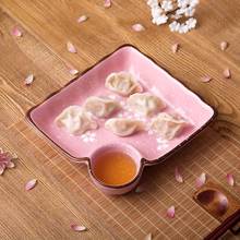 Ceramic Plate Dish Dumplings Bowl Sushi Plate with Sauce Dish Kitchen Tableware Dinner Plates Dessert Fruit Sushi Plate Tray 2024 - buy cheap