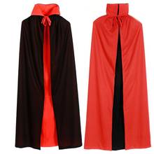 Umorden Halloween Costumes for Boys Men Collar Death Vampire Cloak Cape Gown Red Black 2 Side Wear Party Robe for Adult Children 2024 - buy cheap