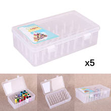 5Pcs Sewing Thread Storage Box 42 Spool Bobbins Box Reels Empty Container Case Holder Craft Spool Organizing Clear Transparent 2024 - buy cheap