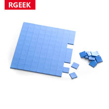 RGEEK 100 Pcs Blue 10mm*10mm GPU CPU Heatsink Cooling Conductivity 6.0 W Silicone Pad Processor Accessories Thermal Pad 2024 - buy cheap