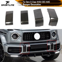 Guarnição do para-choque traseiro e dianteiro, capa de fibra de carbono para decoração de automóveis mercedes-benz g class w463 g63 amg 2019 2020 2024 - compre barato