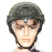 Casco de juego de guerra con gafas de cristal de ala, protector de salto rápido, caza, táctico, Airsoft, militar, máscara, cubierta 2024 - compra barato