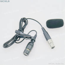 Clipe de gravata de lavalier microfone condensador para shure slx ur pgx ut karaoke sem fio lapela transmissor dt2 cardióide microfone profissional 2024 - compre barato